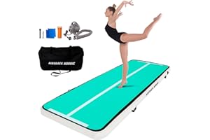AirTrack Nordic Home Special Edition Air Track 3m/4m/5m/6m/7m/8m con pompa ad aria, tappeto ginnastica artistica da casa, tappetino gonfiabile resistente e facile da trasportare, per ginnastica, yoga