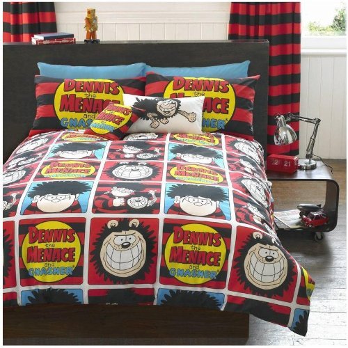 The Beano Square Comic Duvet Set Double Bed (Dennis The Menace & Gnasher) With Pillow Case