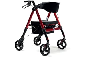 Vermeiren Goliat XXL Rollator Leichtgewichtrollator bis 200 kg Rot