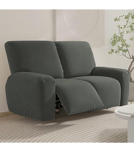 Housse De Fauteuil Relax 1 Pièce Vega Anthracite - Protection Élégante Pour Fauteuil De 70 à 110 Cm