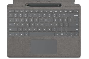 Microsoft Surface Keyboard Signature Keyboard + lápiz Capacitivo Surface Slim Pen 2, Platino, Compatible con Surface Pro 8, Pro 9 y Pro X (Teclado Azerty)