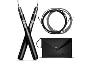 Murgs Skipping Ropes For Adults & Kids - Adjustable 10ft Jump Rope - Speed Rope With 2.5mm Cable, Ball Bearing Aluminium Handles, Anti Tangle Bag - Boxing Skipping Rope For Crossfit, MMA, Gym, Fitness