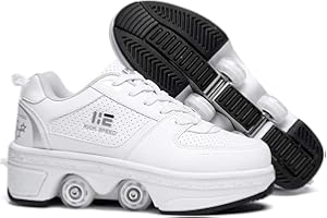 WECOO Kick Roller Shoes Skate，Walk Deformation Shoes ，Outdoor Running Shoes With Wheel for Adults Kids
