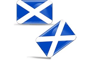 Biomar Labs® 2 pcs 3D Gel Pegatinas Bandera Escocia Scotland Silicona Adhesivo Autos Coches Motos Ciclomotores Bicicletas Ordenador Portátil F 56