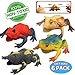 Produktbild Spielzeuge in Form von Frosch, ausgewähltes Gummifrosch-Set in Größe 4.5 inch (6 Packungen), lebensmittelgeeignetes Material TPR, super dehnbar, mit geschenkter Tasche und Lernkasten, Tierwelt, lebensechte Froschfiguren, Spielzeuge für Jungs und Kinder, Badespielzeug
