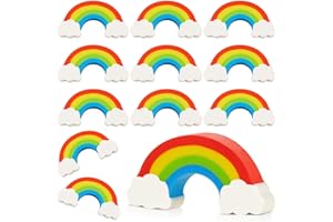 Tenare 36 Pcs Rainbow Rubbers Eraser Mini Colored Cute Cloud Erasers Small Novelty Funky Rubbers for Office, Drawing, Party Favors Supplies