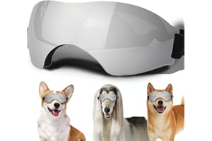 NICERINC PET Winproof UV Protection Sunglasses for Medium Dogs - Adjustable Strap, Suitable for Dog Eyes Protection