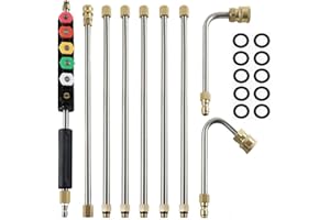 Pressure Washer Extension Rod, ZAYMDO 4000PSI Pressure Washers Telescopic Replacement Lance Tips Cleaning Tools for Roof Window Washing
