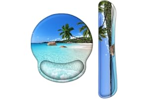 AOKSUNOVA Tappetino per mouse con cuscino in gel, poggiapolsi con tastiera e poggiapolsi