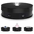 BENBOR Electric Rotating Turntable Display Stand, 360° Rotating Two Way Motorized, LED Light, Photography Display Stand for Products and Jewelry, 33lb, 8Inch (Black)