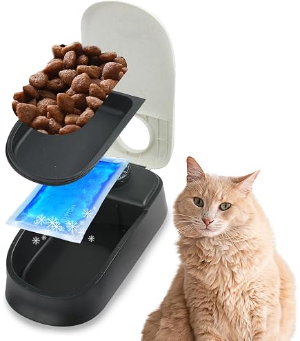 Mangiatoia Automatica A Induzione Per Cani E Gatti, Ciotola 350ml, Chiusura In 1 Minuto, Batteria 2000mAh