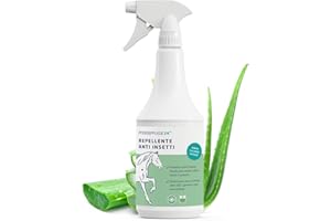 PFERDEPFLEGE24 Repellente Insetti Cavallo Spray 1l - Protezione immediata, con Aloe Vera trattante - Effetto di Lunga Durata Contro tafani, zanzare, Mosche e zecche - antimosche Cavalli