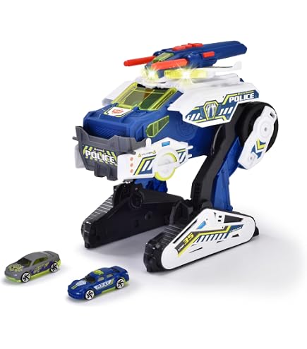 Dickie - Rescue Hybrids - Sky Patroller - Sons et Lumières - Véhicule Métal 1/64ème Inclus - Dès 3 Ans - 203794000ONL Multicolore