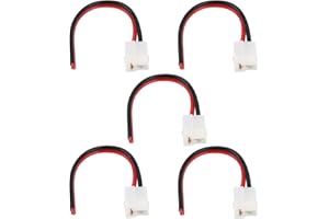 OTOTEC Lot de 5 connecteurs en T de réparation d'alternateur à 2 broches 15 cm pré-câblés 16 AWG pour systèmes de charge automobile