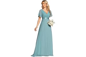 Ever-Pretty Robe de soirée en Double V-col et Manches Courtes 09890