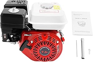 BJTDLLX 7.5 HP 210cc Petrol Engine Kart Motor Stand Motor Drive Motor 4 Stroke 3600 rpm Replacement Motor 20 mm Keyway with Oil Alarm / Low Oil Protection / Air Cooling (Type D)