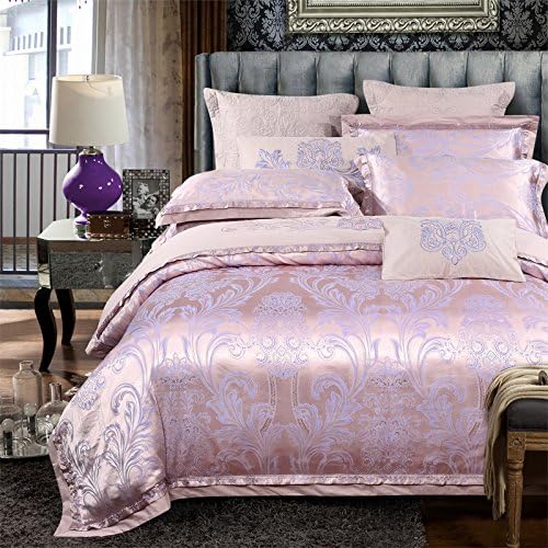 ZGFlhq Satin Jacquard Quilt Bed Four Pieces Of Cotton 1 8M 2 0M Summer Cotton Double Bed Fj 1 8M (6 Feet)