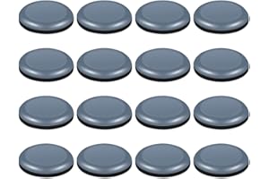 FESSOSKO 16 Pièces Patins de Meubles, Patins en Téflon Auto-adhésifs, Résistants pour Moquettes Meubles, Surface Lisse PTFE Un Déplacement Facile des Meubles Lourds Tapis - 30 mm