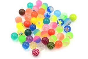Jxuzh Flummis, 25 Stück 25mm Flummis Springball Gummiball Gummi Bouncing Ball Bouncy Balls Hüpfball flummis bunt gemischt Mitgebsel Tombola für Kindergeburtstag für Kinder, Jungen Mädchen