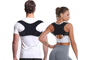 USUN Correttore Posturale Traspirante Regolabile, Postura Uomo Donna,Fascia Supporto per Schiena Dritta e Raddrizza Spalle