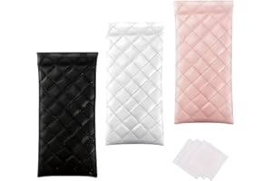 UMLIPOT 3 borsa per occhiali, borsa per occhiali in pelle PU morbida custodia per occhiali custodia protettiva, borsa per occhiali, borsa per occhiali da sole donna custodia per occhiali da sole,