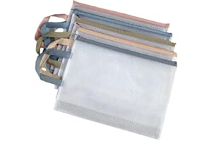 Copechilla Carpeta portadocumentos A4 con cremallera Carpeta transparente A4 PVC 5 Piezas 5 Colores Bolsa de plástico impermeable con cremallera Bolsa de malla para Oficina,Viaje,Suministros