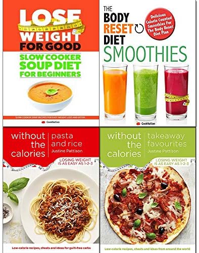 Pasta and rice, takeaway favourites without the calories,body reset diet smoothies and slow cooker soup 4 books collection set
