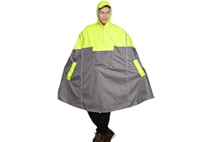 Freiesoldaten Hombres/Mujeres Impermeable Ciclismo Rin Poncho Ligero Al Aire Libre Excursionismo Capa de Lluvia con Capucha
