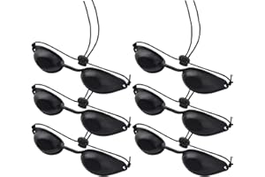 Smavles Gafas de Bronceado 6 Pcs Gafas de Seguridad Gafas de Protección Ajustables Parche Ocular para la Terapia de Rayos Infrarrojos UV IPL