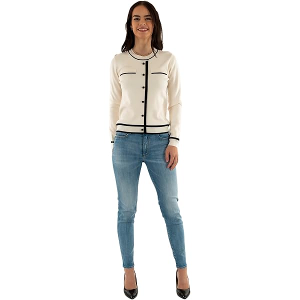 Morgan 252-mbanou Pullover Donna - Corto E Aderente Con Collo A Revers E Maniche Lunghe - copertina