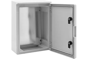 BOXEXPERT® Coffret IP65 ABS gris 400x300x165 mm | Toit de protection pluie | Coffret vide industriel | Série Fleet Roof | Étanche pour extérieur