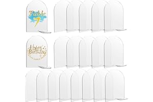 DAFENCAR Plan de Table Mariage, 20pcs Numero Table Mariage, Numero de Table Mariage, Panneau Acrylique Transparent Mariage, Panneau Acrylique Transparent pour la Décoration D'événement de Fête de Mariage