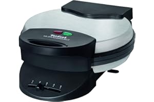 ‎TEFAL Tefal Herzwaffeleisen WM310D Waffelmaker | für Waffeln in Herzform | stufenloser Temperaturregler-Bräunung nach Wunsch | antihaftbeschichtete Platten | Teigauffangbehälter | Schwarz | 1000 W