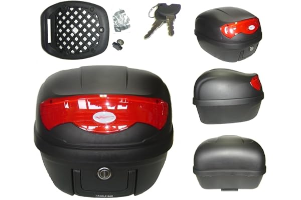 A de Pro Moteur Universel bikestar Bike Scooter Rear Luggage Topcase Topbox 29 LT Black