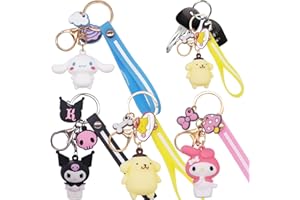 Tomicy 4Pcs Kids Keychain,Cartoon Keychain,Kids Bag Pendant,Cartoon Pendant,Cartoon Figure Pendant,Model Dolls,Cute Key Fob Accessories