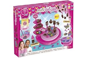 Mini-Délices Lansay 10-in-1 Schokoladen-Werkstatt - Kochset für Kinder ab 6 Jahren - Herstellung von Schokolade, Lutscher und Pralinen - Ohne Backen - Zubehör inklusive - Geschenkidee