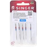 Singer Sewing Machine Needles 2020 Thickness 90/14 for Fabric Substances 130/705, Pack of 5