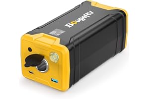 BougeRV Centrale elettrica portatile da 220 Wh per frigorifero a compressore CRPRO e ASPEN PRO e la maggior parte dei frigoriferi con compressore da 12 V/24 V, batteria portatile con collegamento FV