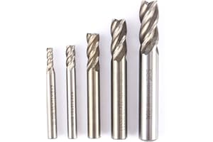 Estink CNC Fräser Bohrer, HSS CNC Zylinderschaft Schaftfräser 4/6 / 8/10 / 12mm Mill Cutter, für CNC-Datenverarbeitungszentren, geschnitzte (8mm)