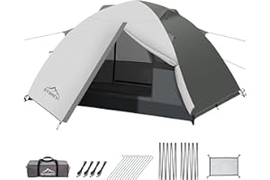 Gysrevi Tienda de Campaña 2-3 Personas, con a Prueba de Viento Impermeable, Tienda de Cúpula de Doble Capa Portátil Ultraligera, para Trekking, Camping, Playa, Aventura Etc