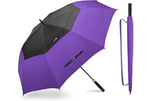 ZOMAKE Parapluie De Golf 62inch - Parapluies Golf Grande Taille 2-4 Personnes Anti Tempete Extra Large Automatique Umbrella Golf Double Canopée De Homme Femme