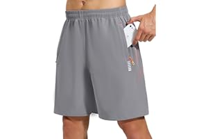 Cimic Pantalon Corto Hombre para con Bolsillo, Transpirables de Secado Rápido Correr Ropa Deportiva Hombre, Gym, Fitness,Tenis