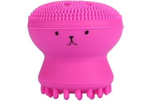 WCHIUOE Spazzola Detergente per il Viso, Spazzola per il Lavaggio del Viso in Silicone Spazzola Esfoliante per Massaggio con Rimozione del Grasso per Esfoliante, Massaggio, Spazzola Morbida(Rosa)