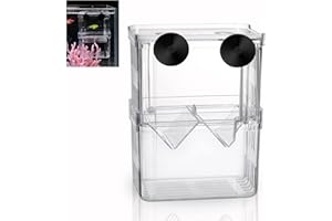 Boxtech Aquarium Zuchtbox,Garnelen Aufzuchtbecken,Aquarien Aufzuchtbehälter,Brutkasten,Ableichbecken für kleine Fische, Garnelen, Clownfische, Guppys （Größe M）