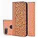 Price comparison product image Gelusuk Huawei P Smart Case,Luxury Bling Premium PU Leather Flip Wallet Case with [Card Slots],Crocodile Skin Stitching Pattern Glitter Folio Bookstyle Case-Orange