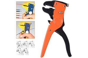BYUP Vetrineinrete® Pinza spellafili spellacavi da elettricista per tagliare fili spellafili con lama in acciaio 65 mn tagliacavi autoregolante 91567 M13