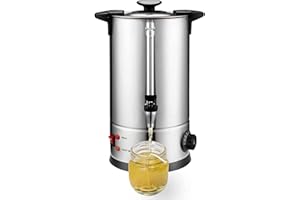 MANZH 304 fondeur de Cire en Acier Inoxydable 8L Machine à Bougies de Grande capacité avec régulation de la température, Pot pour Fondre Tous Les Types de Cire, y Compris Le Savon,A