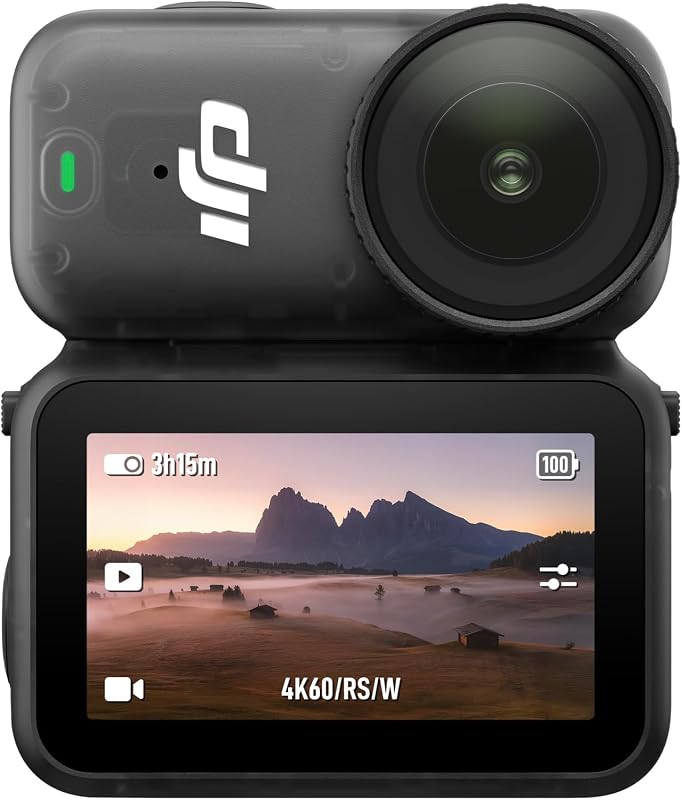 Pack estándar dji Osmo Nano (64 GB) - Pequeña cámara para vlogging 4K con un Sensor de 1/1.3 Pulgadas, vídeo con Campo de visión Amplio de 143°, cámara magnética POV para Deportes y vlogging