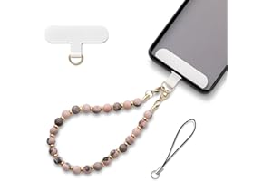 AOKSUNOVA Handykette Kurz Handgelenk Universal Handyanhänger Perlen Handyband Handschlaufe Handy Handyschmuck