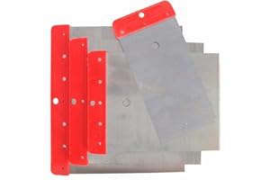 PRENDELUZ Espátula - juego de 4 espátulas carrocero metálicas, ideales para aplicar y alisar masillas. Diseño resistente y duradero.